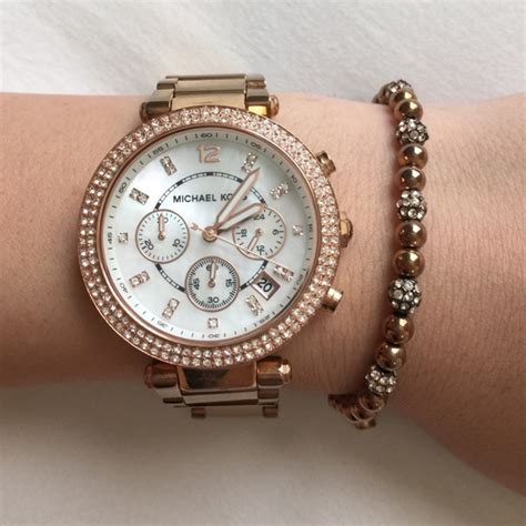 michael kors watch parker rose gold|michael kors parker watch review.